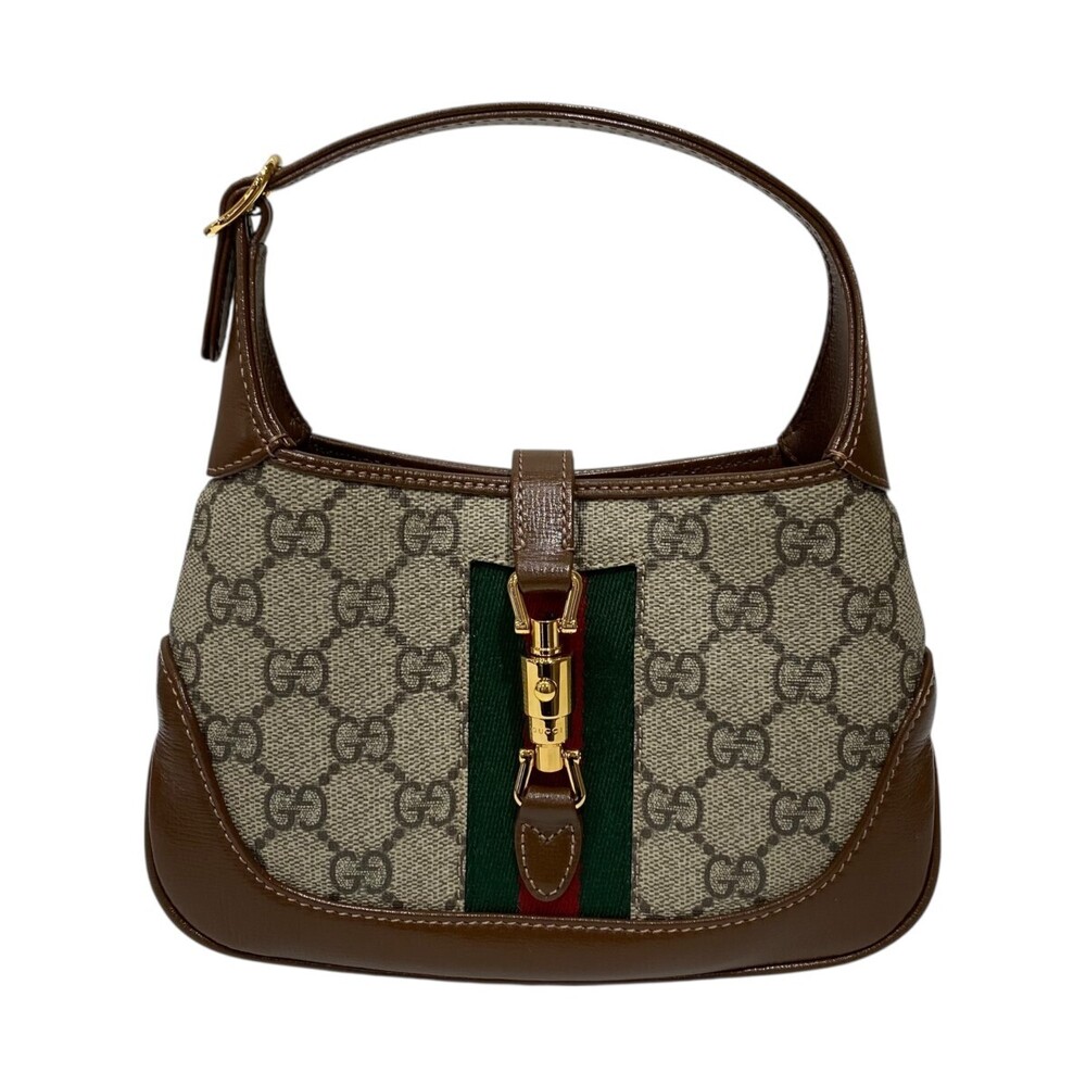 Gucci GG Supreme Jackie Shoulder Bag Brown